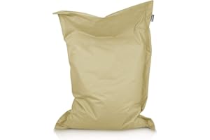 ‎BUBIBAG BuBiBag XXL Sitzsack, Outdoor Sitzsäcke für Kinder und Erwachsene, Bodenkissen Beanbag Fatboy wetterfest (Beige 100x70cm)
