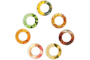 Putextile Flavour Pods Pack Sports Air Water Bottle,Creative Water Flavour Pod with Fragrance Accessories (7-Round pods)