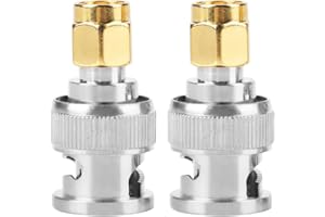 JEANOKO Connector Adapter, 2 Pcs BNC Male to SMA Male Type Connector Adapter Test Converters