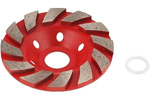 HILITAND 1pcs Disque de Meule Diamantée Segment Disque de Ponçage pour Granit Maçonnerie Pierre Béton Céramique Polissage, Diamètre Extérieur 100mm (Rouge)