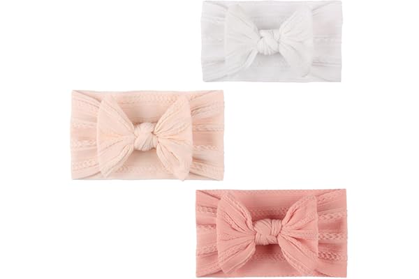 GWEOR 3 Stycken Turbanliknande Diademar För Spädbarn - Nylon Diademar För Spädbarn - Mössor Med Mjukt Band - Elastiska Hårban