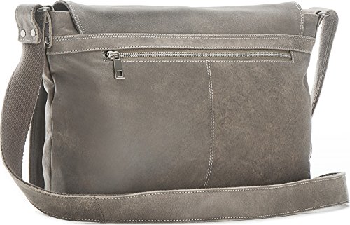 Leder Umh  ngetasche Herren Damen Messenger Bag Leder DIN A4 Ledertasche schwarz braun cognac grau blau 36 x 30 x 8 cm von REBELS   LEGENDS