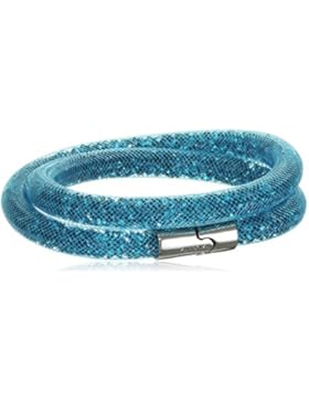 Swarovski Damen-Armband Stardust Double Blue rhodiniert Kunststoff Glas blau - 5120022