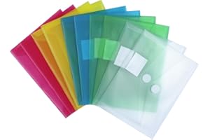 ‎EXXO BY HFP EXXO by HFP 90800 Dokumententasche mit Klettverschluss A6 quer, 10 Stück, farbig sortiert, 160 mm x 120 mm