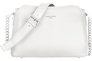 David Jones - Borsa a Tracolla Donna - Piccola Borsa Spalla Catena Simil Pelle PU - Borsetta con 3 Scomparti Tasche - Borsa a Mano Borsello Moda Città Viaggio Shopping