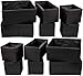 Produktbild IKEA 12-er Set Aufbewahrungsboxen "Skubb" zwölf Kisten Regaleinsätze je 4 Stück in 3 versch. Größen - SCHWARZ (12er-Set, schwarz)
