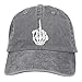 Produktbild Skeleton Middle Finger Vintage Washed Dyed Cotton Adjustable Plain Cowboy Cap Hip hop 6782