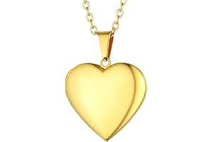 Supcare Damen Medaillon zum Öffnen für Bilder Locket Necklace Vintage Kette Foto Halskette mit Anhänger Amulett Souvenir Charm Personalisiert Modeschmuck für Frauen Mädchen aus Kupfer/Edelstahl