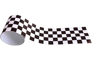 GUEST RUYUNLAI Bordure de papier peint Frise Murale Adhesive Bordure Papier Peint Frise Autocollante pour Cuisine Salle de Bains Chambre Décoration Murale Mosaïque noir et blanc 10cm X 400cm