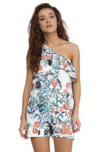 Miss ChaseCrepe One-shoulder Playsuit