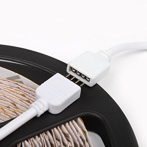 Salcar 5m RGB LED Strip LED Streifen mit 300 LEDs (SMD5050), 16 Farben auswählbar, inkl. 24 Tasten IR-Fernbedienung, Controller und 12V 60W Netzteil - 4