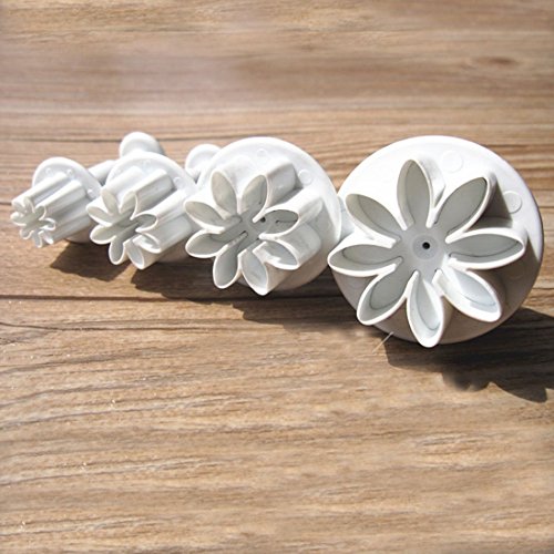 joyliveCY 4ST Daisy Flower Cookie Sonnenblume Kolben Sugarcraft Fondant DIY Fräser Werkzeug Kuchen - 6