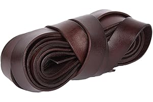 Whakano Vintage Flach Lederband Lederriemen 2 mm dick,Lederschnur Breit Lederbänder,Bänder für Basteln von Taschenriemen Schultergurte Ledergürtel Hutbänder Verpackungsherstellung,20mm x 5m