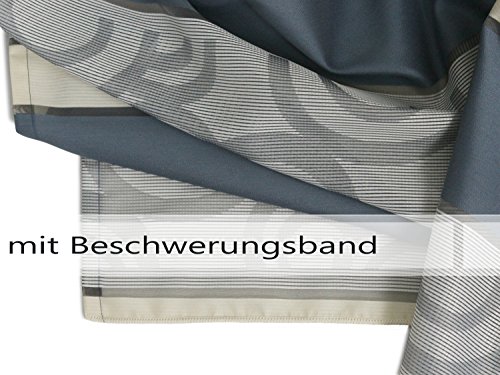 halbtransparenter Vorhang Colorado von deko trends – Wohndekoration in elegantem Design – made in Germany – moderne Kreismusterung mit Struktureffekt – mit einer Stoffbreite von ca. 144 cm und einer Stoffhöhe von ca. 245 cm, blau - 7