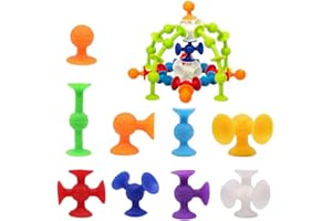ANYINGKAI Anyinkai 33 zabawki Sucker Toys, silikonowe klocki, przyssawka, zabawna konstrukcja, kreatywna i edukacyjna zabawka budowlana, przyssawka do darta (33)