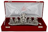 Exclusive Designer With Device Aluminium Silver Plated Musical Ganesha Oxidized with Velvet Box