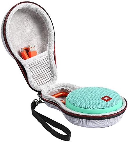 Shucase EVA Hard Case for JBL Clip 2 Waterproof Portable Rechargeable Speaker fits for USB cable and charger (gray)