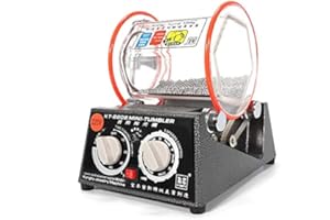 SHIOUCY Polishing Machine Polishing Drum Ball Mill Rotary Polisher Polisher Rotary Jewelry Polisher Finisher - 3kg UK PLUG