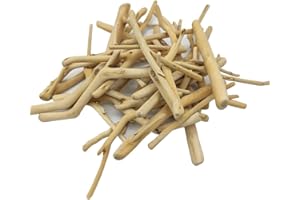 JIHUOO 125g Treibholz Treibholzstücke Holzstücke Schwemmholz Aquarium Holz Ornamente Holzstäbchen für Handwerk Basteln B