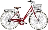 trekkingrad damen test 2019 V-Brakes Adriatica 28 Zoll Damen City Fahrrad Panarea 6 Gang, Farbe:rot