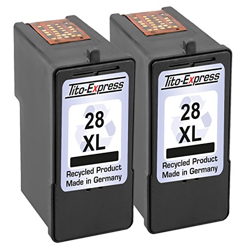 2x Druckerpatrone für Lexmark 28 XL Black X2500 X2510 X2520 X2530 X2550 PlatinumSerie - 2