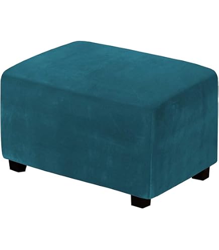 Copri Pouf Elasticizzato Rettangolare In Velluto Twill – Adatto A Contenitore 100~115x40x40cm (Misure S/M/L), AA
