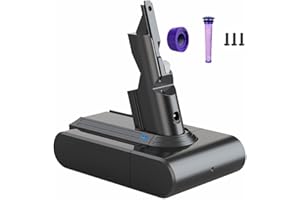 Battery for Dyson V7, YABER 6,0Ah Replacement Battery for Dyson V7 SV11 Compatible with V7 Animal V7 Trigger Series Vacuum Cleaner with 2 Filters