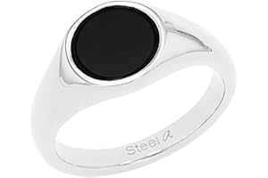 Amor Ring Edelstahl Unisex Damen Herren Ringe, Schwarz, Kommt in Schmuck Geschenk Box, 2037297