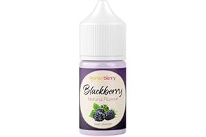 HONEYBERRY 30ml Natural Blackberry Food Flavouring Essence - Professional High Strength Edible Liquid Extract Drops - Highly Concentrated Versatile Flavour for Baking Cooking Drinks Cosmetics Soap