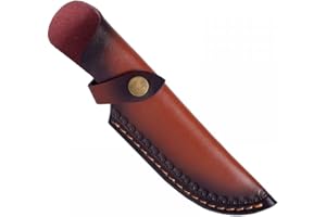 MiOYOOW Fodero per coltelli, fondina per coltelli da 4,7 pollici Custodia per coltelli da cintura in pelle PU Custodia per coltelli dritti per campeggio, barbecue, caccia