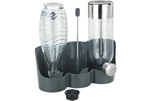 ‎WENKO WENKO Uchwyt na butelki Filia, zajmujący niewiele miejsca uchwyt na butelki z wodą i napojami, z powłoką antypoślizgową, idealny na 3 butelki, 29 x 27 x 12,5 cm, z tworzywa sztucznego ABS