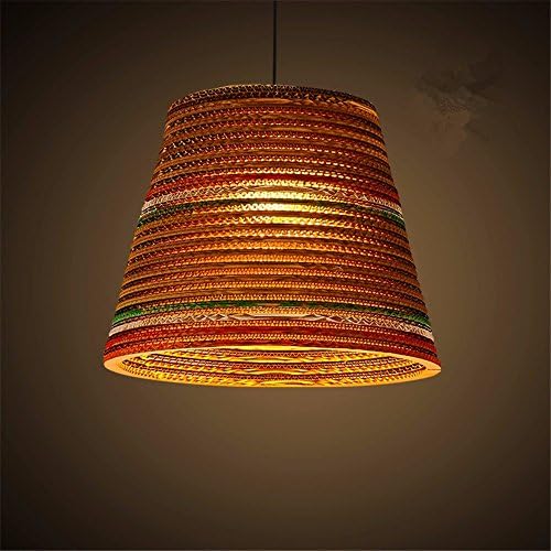 LilaminsThebox American industrial style chandelier personality creative balcony loft Retro bar chandeliers aisle Horn cellular bare and antique chandeliers nostalgic kraft paper ,35*21cm Single Head