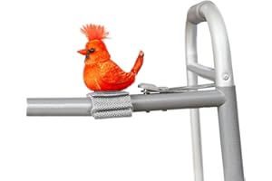 JOY FOR ALL Walker Squawker, fröhlicher animatronischer Vogel, interaktiver Begleiter, Lauflernzubehör, erinnert Sie daran, Ihren Lauflernwagen Nicht zu vergessen - Cardinal