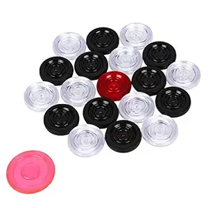 High Class Transparent Plastic Carrom Coins - Pack of 25