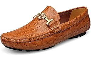 ASIFN Mocassini Casual Invernali Piatti Incrociati da Uomo Scarpe Barca Classiche in Pelle Guida Passeggio