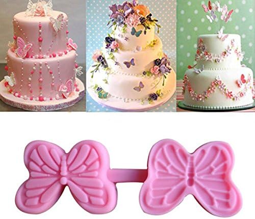 Aliciashouse Butterfly Shape Silicone Cake Mold Press Mold Chocolate Candy Jello Silicon Mold Fondant Cake Decoration