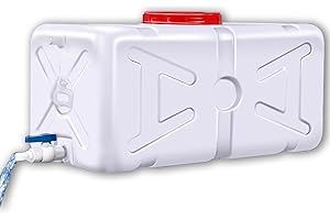 MFLCBK Bidon Agua con Grifo Tanque Agua Cubo de Agua Senderismo Camping Picnic Travel BBQ Bidon Recipiente de Almacenamiento de Agua Horizontal de Plástico Grueso (200/L)