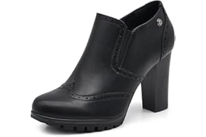 IF Fashion Scarpe da Donna Francesine Ricamo Tacco Grosso Pelle Sintetica CH1990