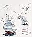 Produktbild Beyond Wandsticker Segelschiffe Wandtattoo Wandbilder Aufkleber für Kinderzimmer Zimmerdeko Schiff