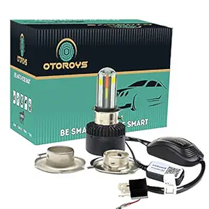 OtoRoys H4 35 Watt 3 Side LED Headlight Bulb with Bluetooth connectivity Multicolour for Bikes (Bluetooth -H4)