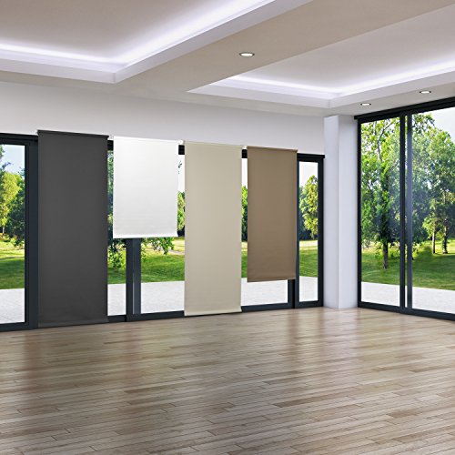Verdunkelungsrollo: Klemmfix Kettenzug-Rollo 140×160 cm (BxL) in Taupe (Braun) – Montage ohne Bohren inkl. Zubehör - 5