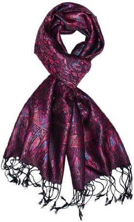 High-End Scarf 100% Silk 14'' x 63'' Shawl Jacquard Woven Soft And Supple