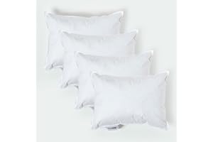 ‎HOMESCAPES HOMESCAPES Luxuriöse Entenfeder-Kisseneinlagen, 30 x 40 cm, perfekte Rückfederung und daunendichter Bezug, großzügig gefüllte Innenpolsterfüllung, hypoallergen, RDS-zertifiziert, maschinenwaschbar, 4