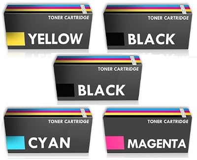 Prestige Cartridge CLP320 Lot de 5 Cartouches de Toner pour Samsung CLP-320/CLP-325/CLX-3180/CLX-3185 - Couleurs Assorties