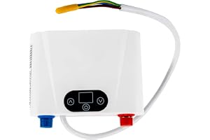 Genomströmningsvärmare 5,5 KW elektrisk tank-fri varmvattenberedare 220 V, minivarmvattenberedare, 30–55 ℃ under handfat kök hushåll – IPX4