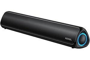 ROXEL RSB100 TV | Barre de son pour PC Haut-parleur Bluetooth portable compatible avec Smart TV, ordinateurs portables et smartphones, mini barre de son avec connexion auxiliaire et sans fil