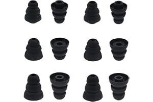 BLLQ 6 par ersättande trippelfläns koniska öronspetsar öronproppar silikonknoppar för de flesta hörlurar (Sony Senso Powerbea