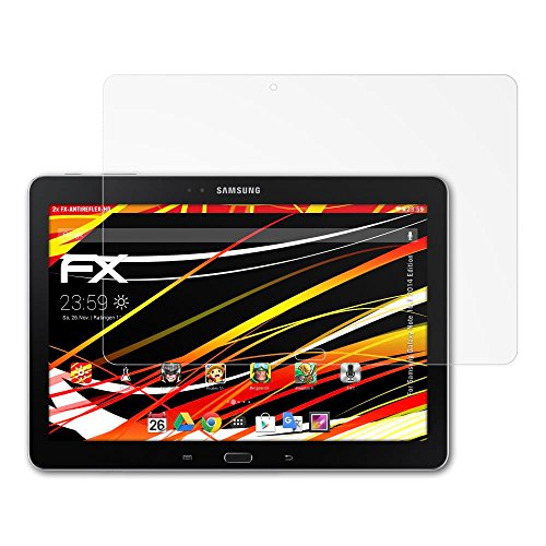 Samsung Galaxy Note 10.1 (2014 Edition) Displayschutzfolie - 2 x atFoliX FX-Antireflex-HD hochauflösende entspiegelnde Folie