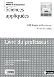 Image de Sciences appliquées - CAP Cuisine et Restaurant - Livre du professeur