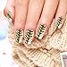 BMC 15pk Snake Crocodile Zebra Turtle Lizard Mixed Animal Pattern Nail Polish Art Decal Sticker Wrap Strips - Master Set